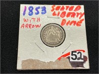 1853 Seated Dime