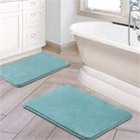 Set Of 2 H Versailtex Bath Rug Collection teal