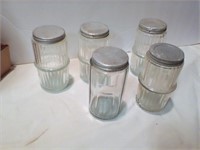 Vintage glass Hoosier type jars