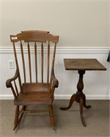 Salem Arm Rocker and Early Candle Stand
