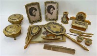 c1930’s (22 Pc) Celluloid Dresser Vanity Set