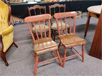 Four antique chairs