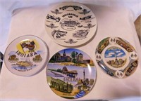 5 Indiana souvenir collector plates