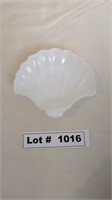 VINTAGE MILK GLASS SHELL DISH