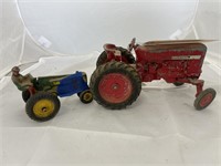 Die Cast Tractor & Plastic Man on Tractor