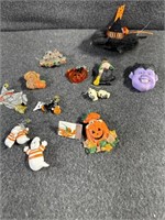 Halloween/Fall pins and earrings