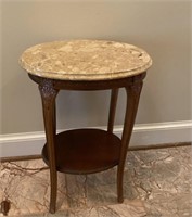 Side table with marble