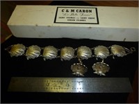 Vintage C&M Caron .800 Silver Bracelet Set