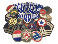 35 Patches, ROTC PR, Chevrons, Air Force +