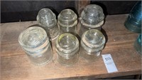 6 Glass Insulators