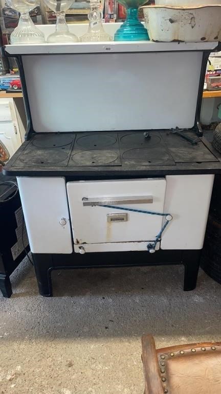 Wood cook stove white granite and iron only