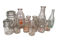 Milk Bottles & Atlas Mason Jars