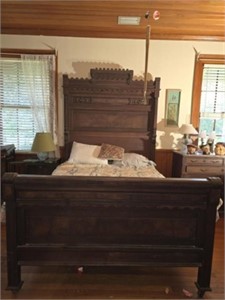 Gorgeous antique wood bed
