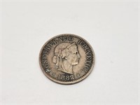 1882 Switzerland 5 Rappen Coin