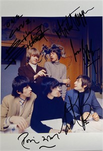 Autograph Signed 
Rolling Stones Photo