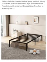 NEW 16" Twin Bed Frame, Black

*Assembly