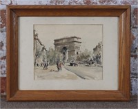 Franz Herbelot (French 20th C) "Arc de Triomphe"
