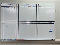 72"x48" Dry Erase Wall Board With Markers