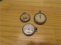 Vintage pocket watches, stop watch.