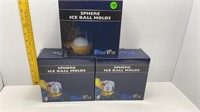 NEW 3 PACKS OF 2 BLUE WIZ SPHERE ICE BALL MOLDS