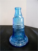 vintage Wheaton Liberty Bell blue glass bottle