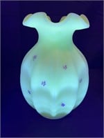 Fenton Violet Custard Uranium Glass Vase
