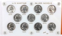 Coin U.S. Wartime Jefferson Nickel Set BU