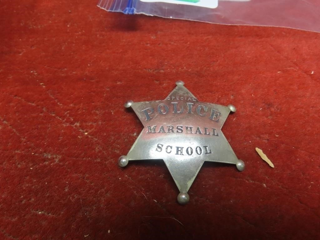 Special Police Marshall School badge. 2.5"