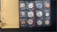 1960-P&D Silver UNC Mint Set w/ Envelope (no