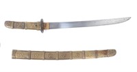 Japanese Gilt Presentation Wakizashi Sword, Meiji