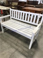 White wood bench, 4 ft. long