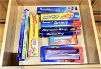 Drawer Contents - Plastic Wrap, Sandwich Bags,