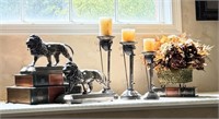 Lions, Candle Holders & More above Entryway