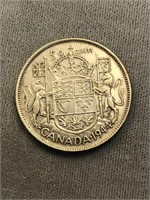 1944 CANADA SILVER ¢50 COIN