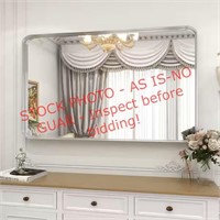 XRAMFY Rounded Framed Modern Mirror, 30x48in