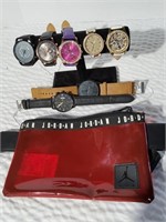 Faux Leather Banded Watches & Jordan Hip Pack