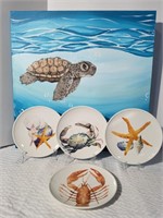 Oceanic Themed Painting & Decorative Plates