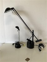Set of Two Black Table Lamps Modern
