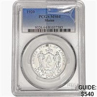 1920 Maine Half Dollar PCGS MS64