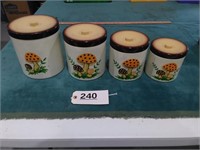 Sears, Roebuck Retro Mushroom Canister Set