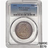 1892 Columbia Half Dollar PCGS MS63