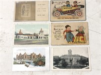 Lot of Six Antique Postcards