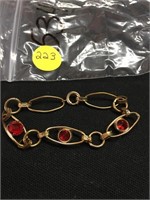 Gold and Red Vintage Bracelet