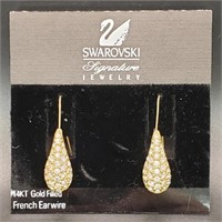 (XX) Swarovski Crystal Teardrop Pierced Earrings