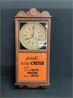 Vintage Orange Crush Waterbury Store Clock