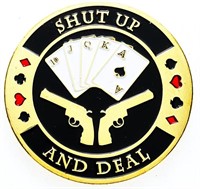 24kt Gold Leaf Poker Card Guard Las Vegas Nevada