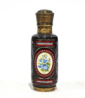 Antique Enamel on Silver Perfume Bottle