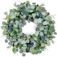 24 Eucalyptus Wreath w/ Olive Leaves