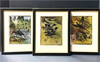 Collection of R.H. Palenske Framed Etchings
