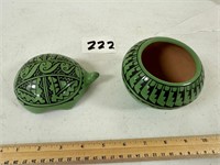 2 Pottery Pieces by Maxine A. Yeda, Walatowa